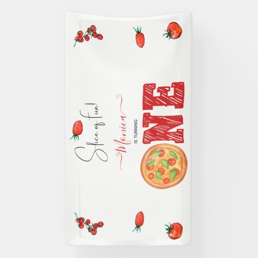 Een stukje plezier, eerste verjaardag spandoek (Verticaal)