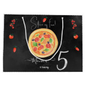 Een stukje plezier, pizza verjaardag groot cadeauzakje (Achterkant)