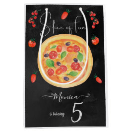Een stukje plezier, pizza verjaardag medium cadeauzakje
