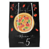 Een stukje plezier, pizza verjaardag medium cadeauzakje (Achterkant)
