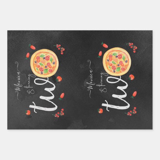 Een stukje plezier, tweede verjaardag inpakpapier vel (Voorkant)