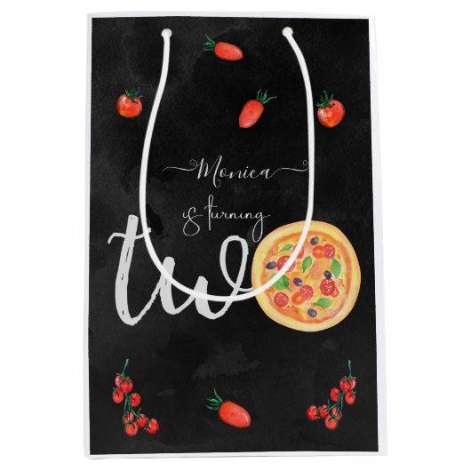 Een stukje plezier, tweede verjaardag medium cadeauzakje (Voorkant)