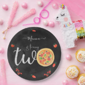 Een stukje plezier, tweede verjaardag papieren bordje (Feest)