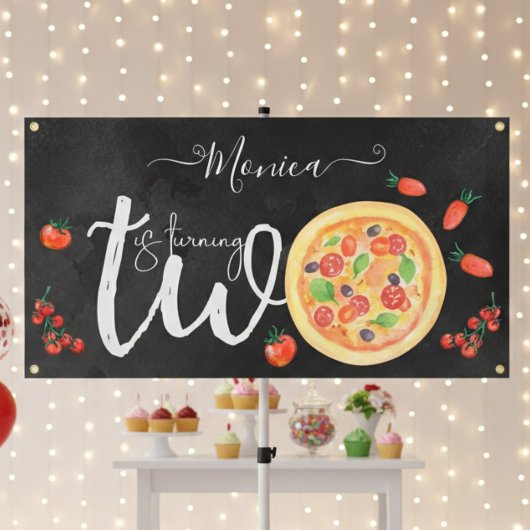 Een stukje plezier, tweede verjaardag spandoek