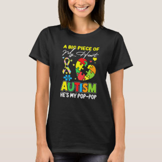 Een stukje van mijn hart heeft autisme Mijn Opa T-shirt
