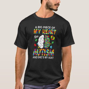 Een stukje van mijn hart heeft autisme mijn tante t-shirt
