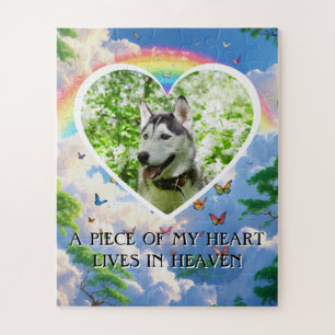 Een stukje van mijn hart leeft in de hemel Dog Mem Legpuzzel