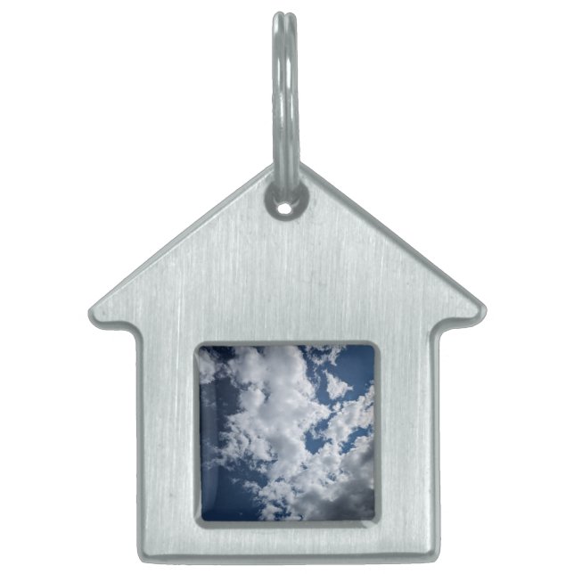 Een stukje wolken huisdieren naamplaatje (Voorkant)