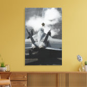 Een stuurhutregisseur signaleert een F/A-18F Canvas Afdruk (Insitu (Woonkamer))