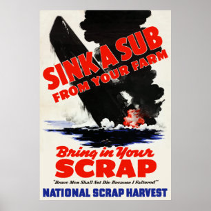 Een sub uit uw Boerderij gooien Poster
