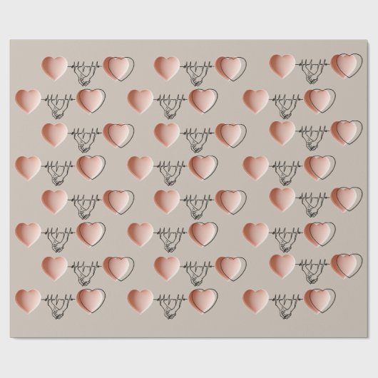 Een subtiel minimalistisch hart. cadeaupapier (Vlak)