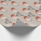 Een subtiel minimalistisch hart. cadeaupapier (Hoek)