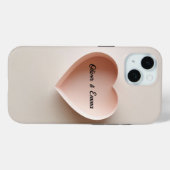 Een subtiel minimalistisch hart Case-Mate iPhone case (Achterkant (horizontaal))