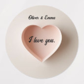 Een subtiel minimalistisch hart. labels (Design 2)