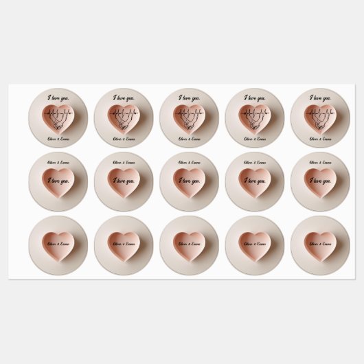 Een subtiel minimalistisch hart. labels (Vel)