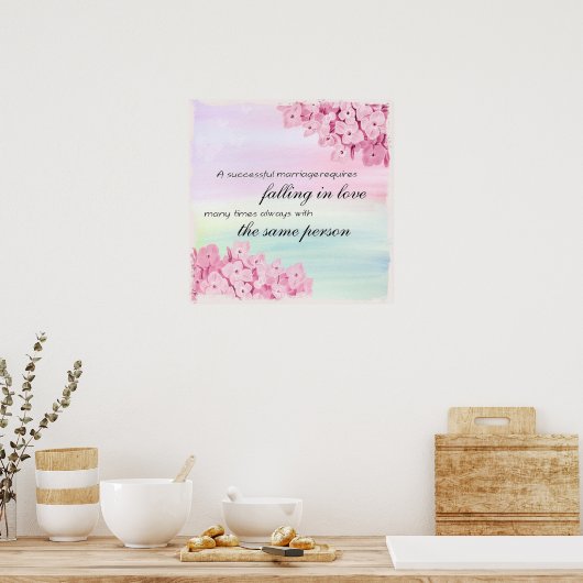 Een succesvol huwelijk poster (Keuken)