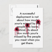 Een succesvolle implementatie/BLOODY BULLET HOLEN Briefkaart (Voorkant / Achterkant)