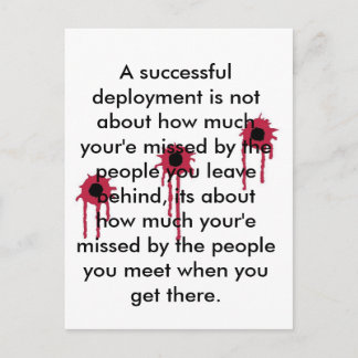 Een succesvolle implementatie/BLOODY BULLET HOLEN Briefkaart