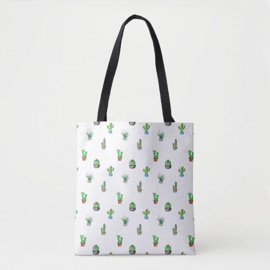 Een Succulent Patroon Tote Bag (Voorkant)