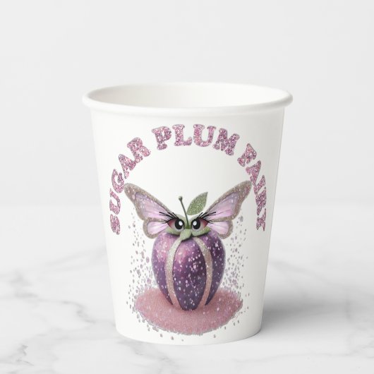 Een suikerpruimenfee papieren bekers (Achterkant)