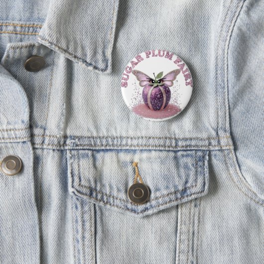 Een suikerpruimenfee ronde button 5,7 cm (In situ)