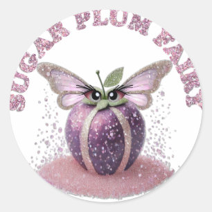 Een suikerpruimenfee ronde sticker