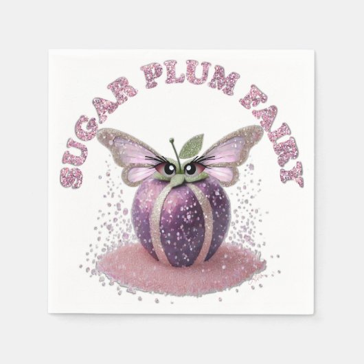 Een suikerpruimenfee servet (Voorkant)