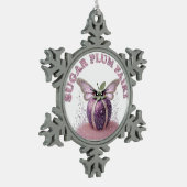 Een suikerpruimenfee tin sneeuwvlok ornament (Links)