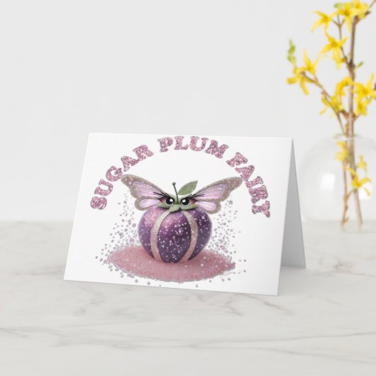 Een Suikerpruimfee Kaart (Gele Bloem)