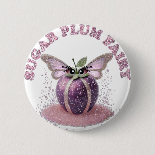 Een Suikerpruimfee Ronde Button 5,7 Cm (Voorkant)