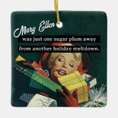 Een suikersloppenwijk van een andere vakantieuitva keramisch ornament (Voorkant)