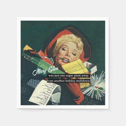 Een suikersloppenwijk van een andere vakantieuitva servet (Voorkant)