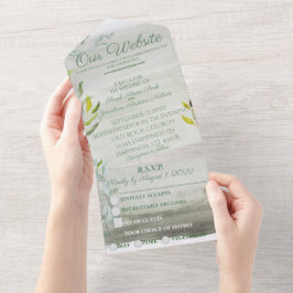 Een Summers Tale Waterverf All In One Uitnodiging