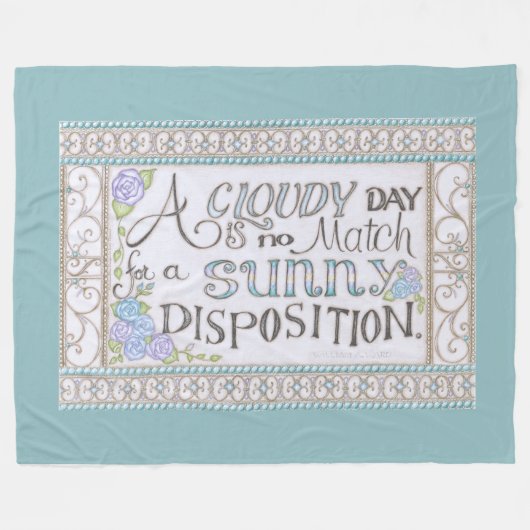 Een Sunny Disposition Fleece Deken (Zee Foam) (Voorkant (Horizontaal))