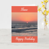 EEN SUNSET/SUNRISE VOOR U NIECE KAART (Gele Bloem)