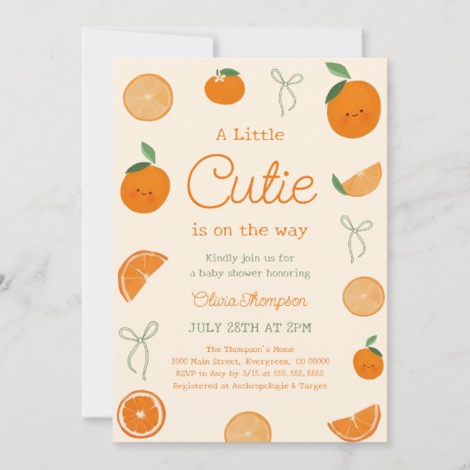 Een super-cute babyshower kaart (Voorkant)