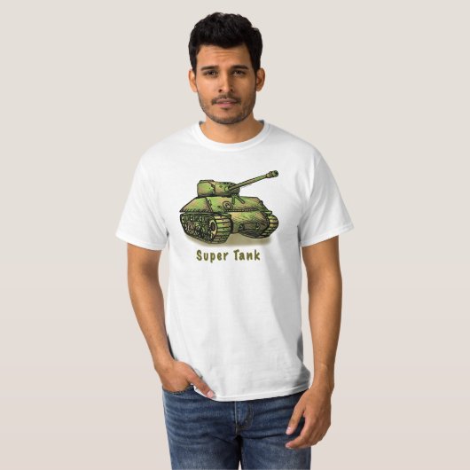 Een Super Tank T-shirt (Voorkant volledig)