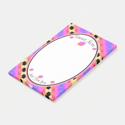 Een super zoete bloem post-it® notes (Schuin)