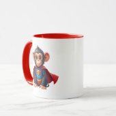 Een superheld aap met haar cape. mok (Voorkant links)