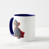 Een superheld aap met haar cape. mok (Voorkant links)