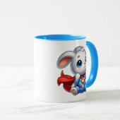 Een superheld baby konijn. mok (Voorkant rechts)