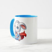 Een superheld baby konijn. mok (Voorkant links)