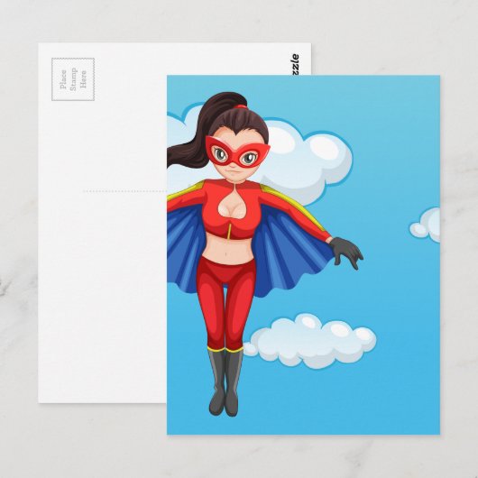 Een superheld briefkaart (Voorkant / Achterkant)