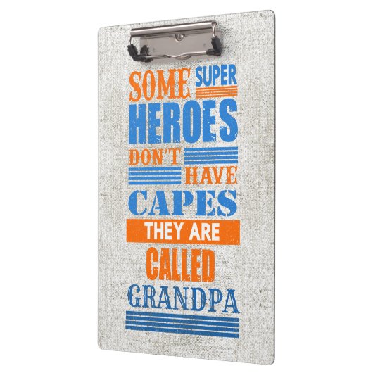 Een superheld heeft geen cape - GRANDPA veranderen Klembord (Links)