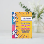 Een superheld liefdesaffaire aankondigingskaart (Staand voorkant)