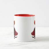 Een superheld muis met rood kapje en pak. mok (Midden)