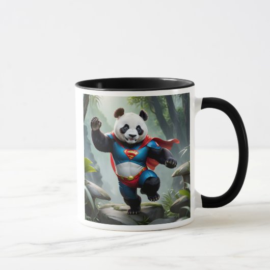 Een superheld panda. mok (Rechts)