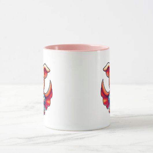 Een superheld varken. mok (Midden)