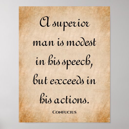 Een superieur Man... Inspirerende Confucius Quote Poster (Voorkant)