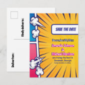 Een superliefdesaffaire aankondigingskaart (Voorkant / Achterkant)